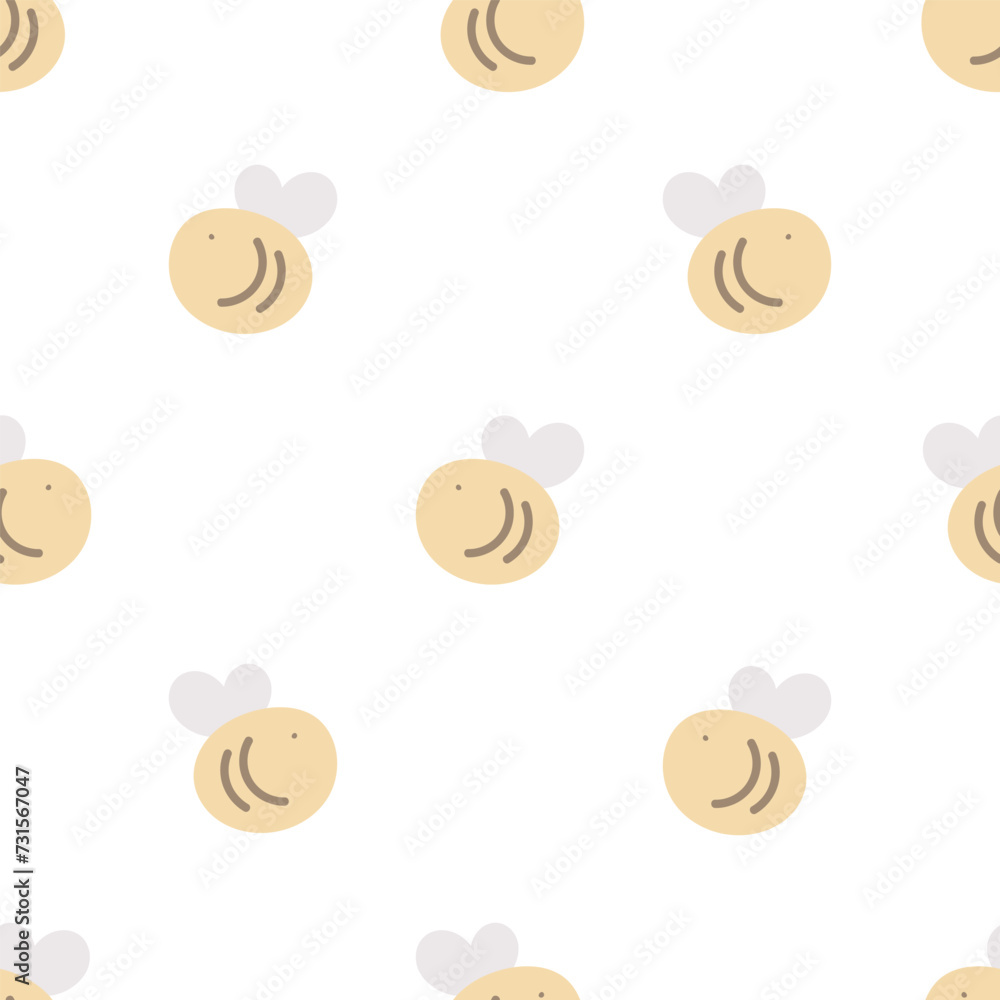 Seamless pattern with cute pastel bees. Flat vector background. Creative texture for fabric, wrapping, textile, wallpaper, apparel. Seamless pattern with cute pastel bees. Flat vector background. Creative texture for fabric, wrapping, textile, wallpaper, apparel.