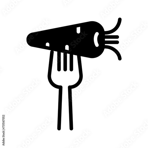 Vector solid black icon for Edible