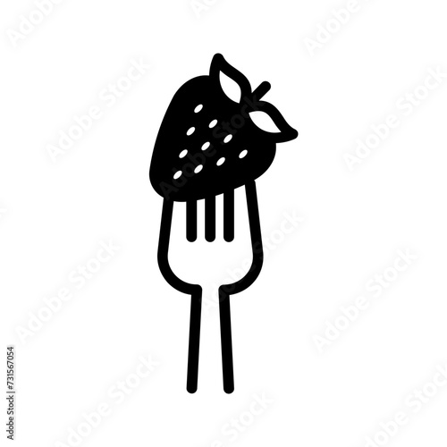 Vector solid black icon for Edible