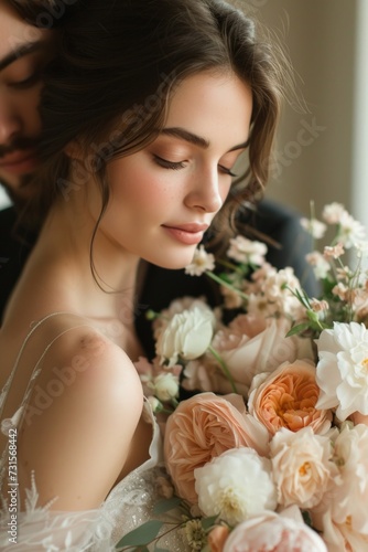 Subtle wisps of color intertwine, forming an enchanting backdrop for romantic...