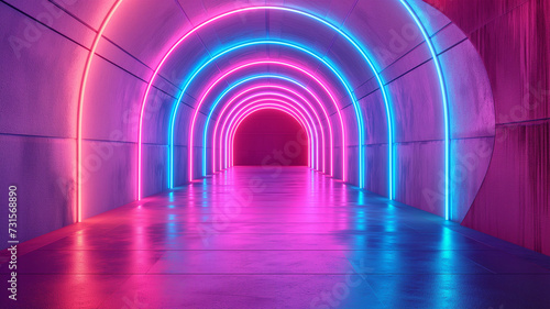 Neon tunnel Background