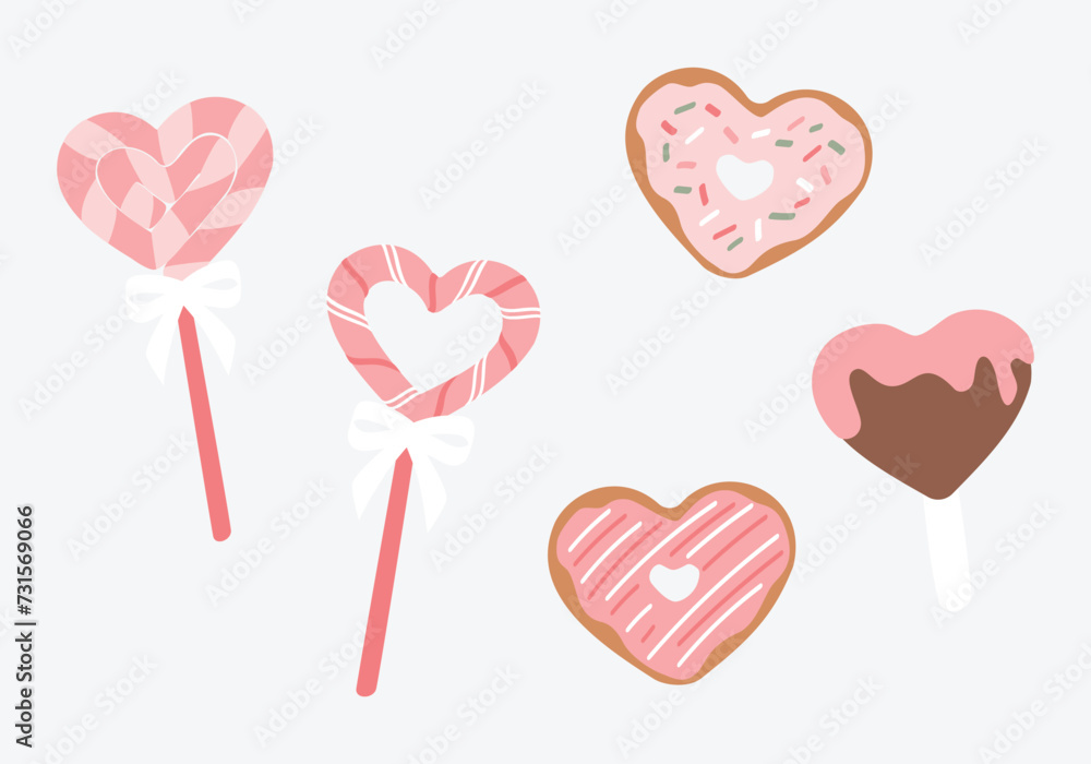 Valentine heart shape sweets