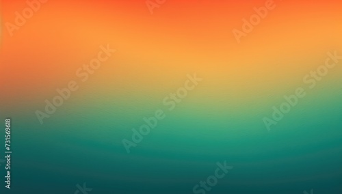 abstract orange teal green grainy gradient background noise texture effect summer poster