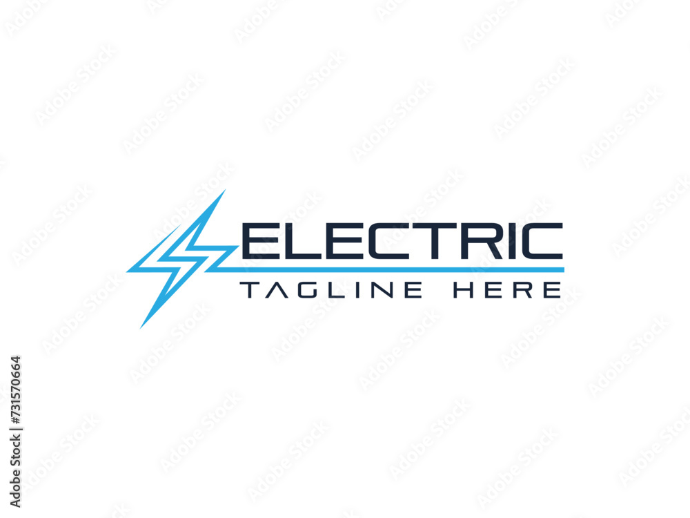 electric logo vector illustration. lightning energy logo template
