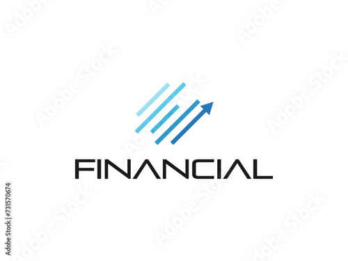 financial logo vector illustration. finance invest logo template