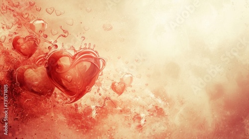 Delicate heart shapes and swirls create an atmosphere of affectionate warmth