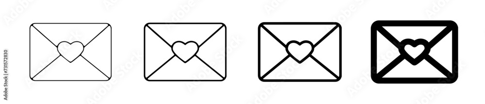 Icones symbole lettre amour coeur Icones symbole lettre amour coeur
