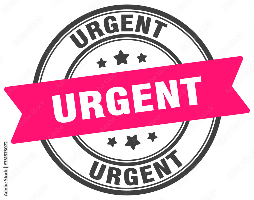 urgent stamp. urgent label on transparent background. round sign