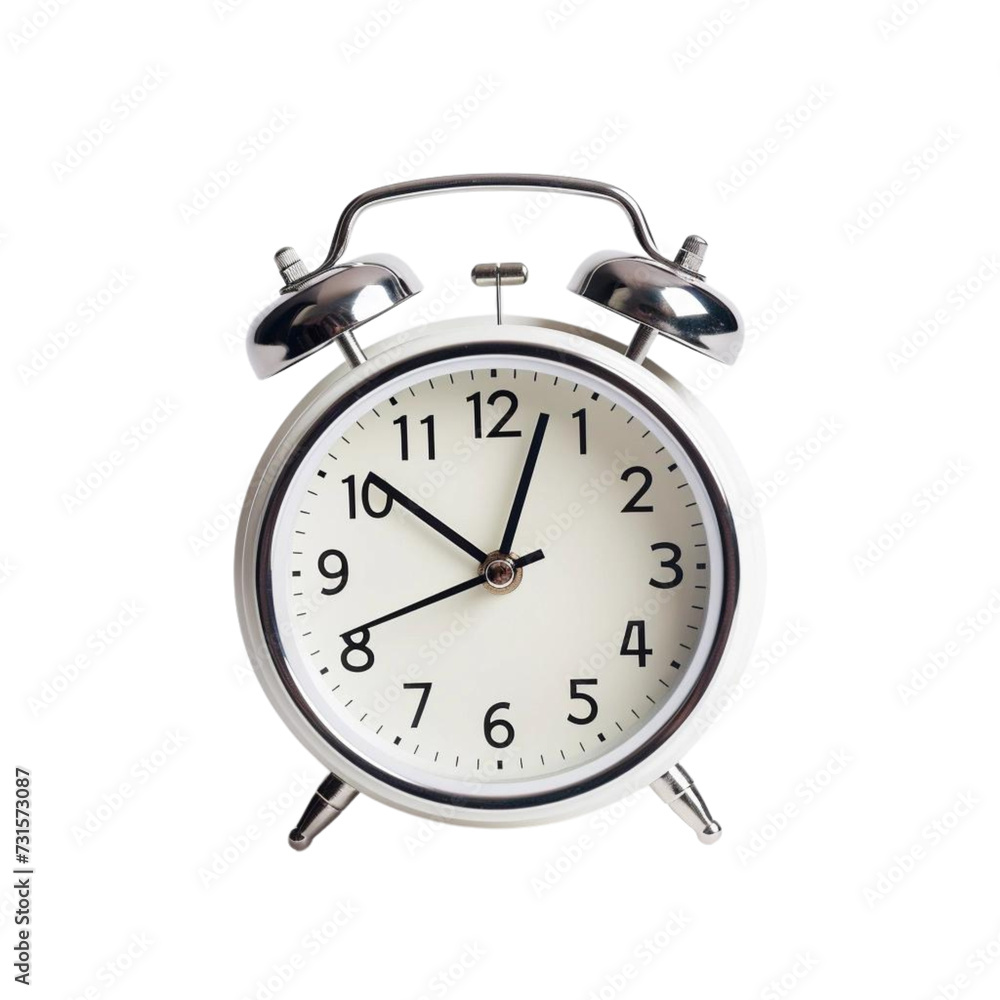 Simple desktop alarm clock on transparent background. Simple desktop alarm clock on transparent background.