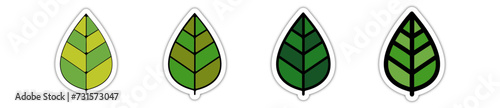 Icones symbole logo feuille arbre culture nature ecologie couleur relief