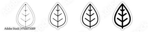 Icones symbole logo feuille arbre detail relief