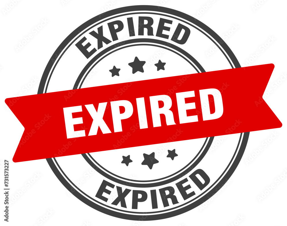 Fototapeta premium expired stamp. expired label on transparent background. round sign