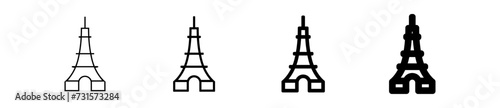 Icones symbole picto tour eiffel paris france