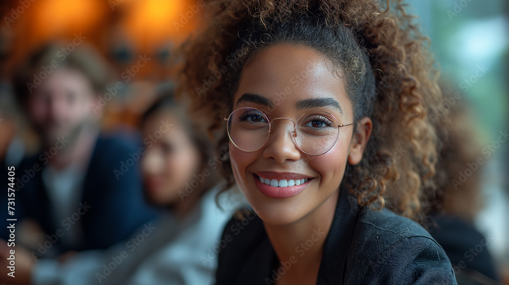 Office Charisma Close Up Portrait of a Female Executive in a Business Setting Office Charisma Close Up Portrait of a Female Executive in a Business Setting