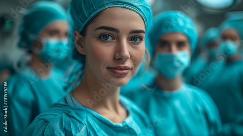 Operational Excellence Female Doctor Surgeon in Lab Coat,