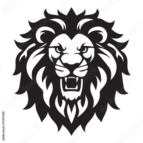 Wallpaper Mural ferocious lion iconic logo vector illustration Torontodigital.ca