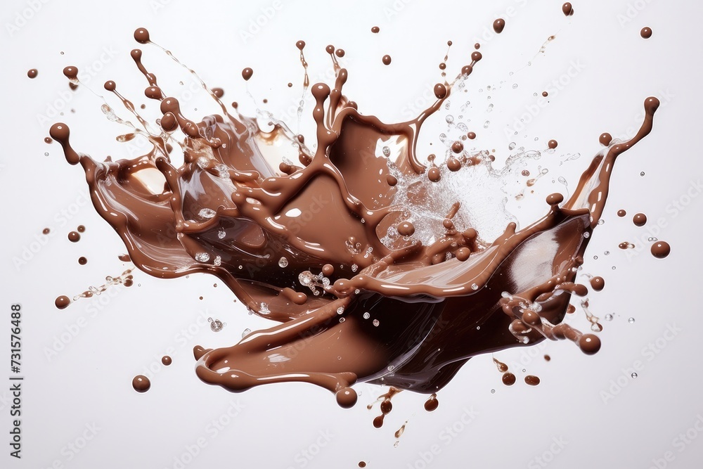 Chocolate splash stock isolated on white background Chocolate splash stock isolated on white background
