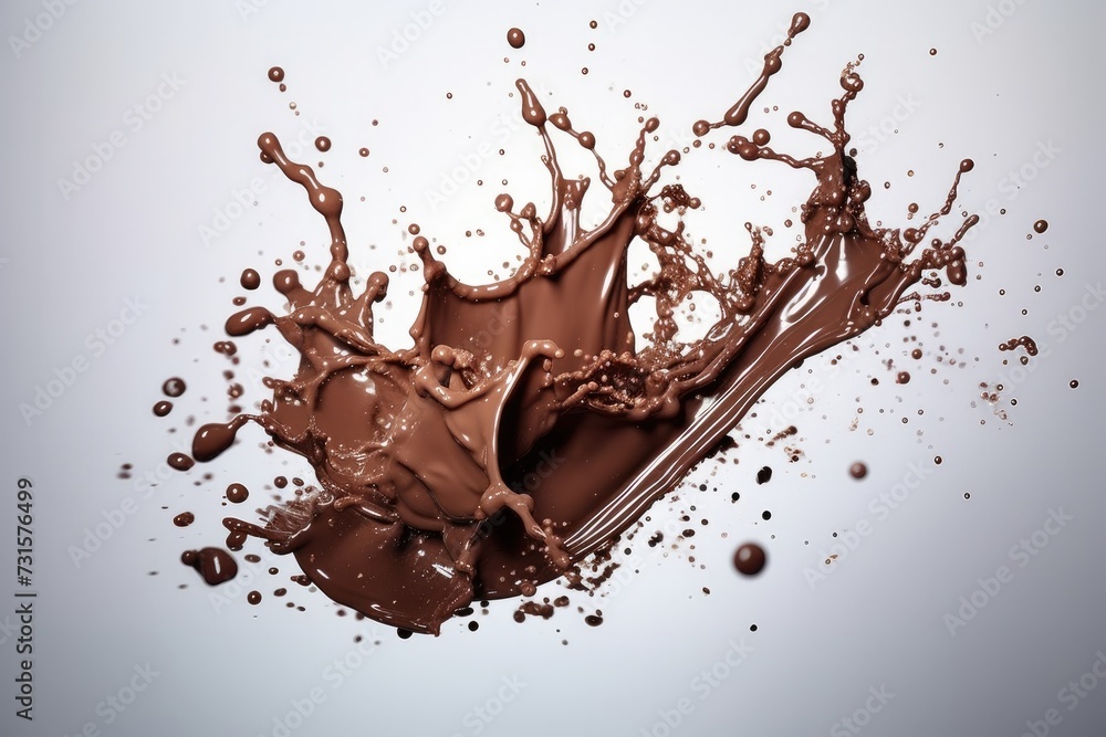 Chocolate splash stock isolated on white background Chocolate splash stock isolated on white background