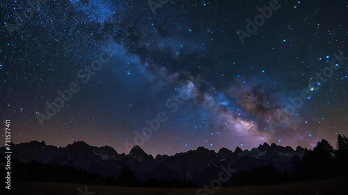Stars in the sky, majestic landscape © standret