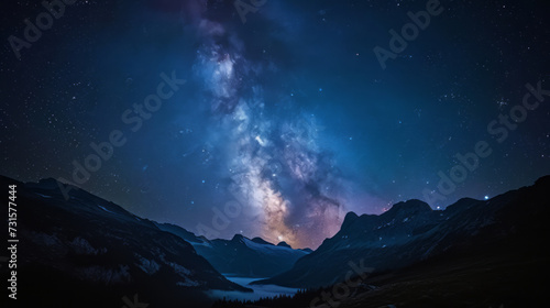 Stars in the sky, majestic landscape © standret