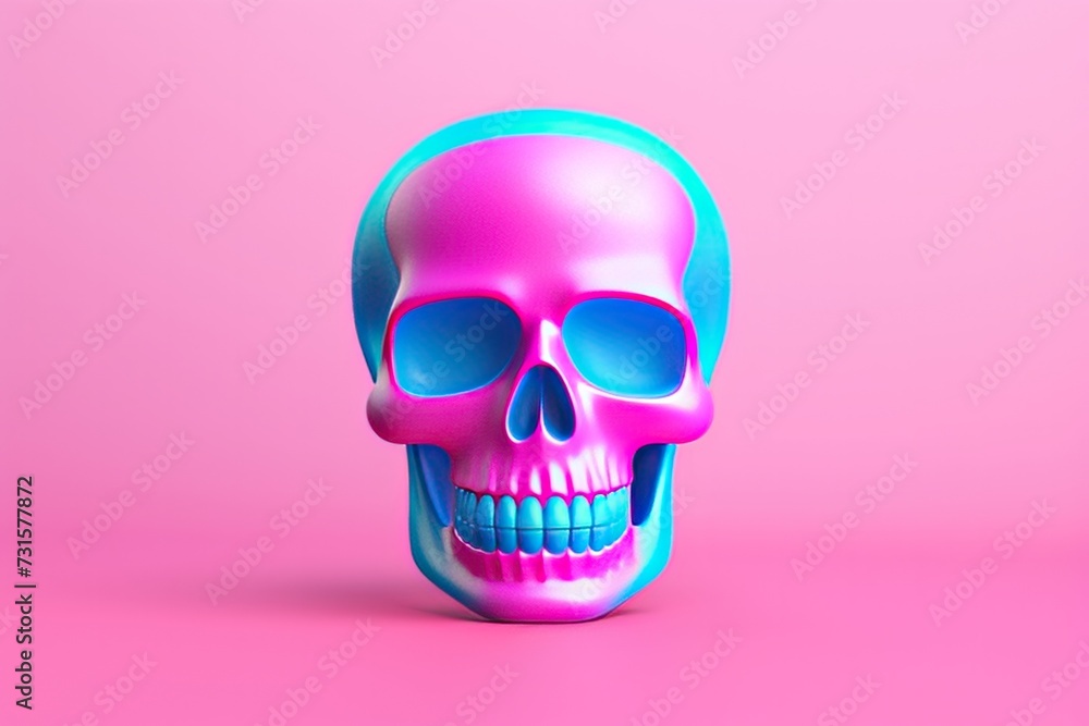 Fototapeta premium Little skull 3D Image isolated on clean studio background