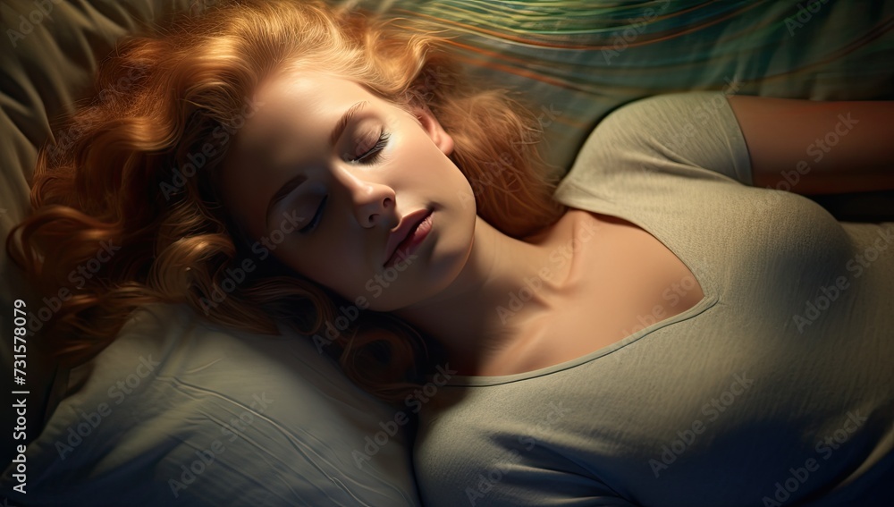 the woman fell asleep comfortably the woman fell asleep comfortably