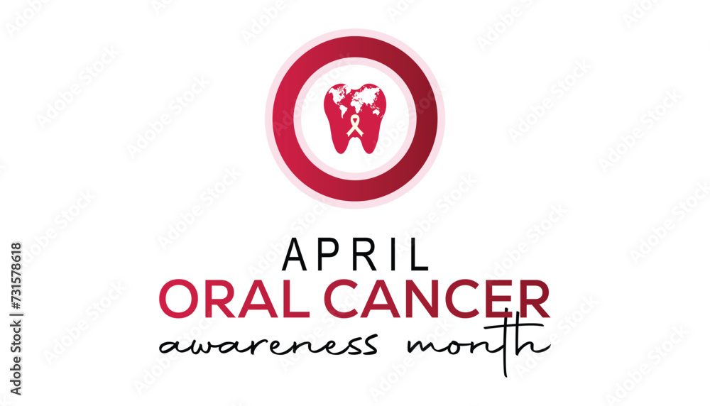 Vector illustration on the theme of Oral cancer awareness month observed each year during April banner, Holiday, poster, card and background design. Vector illustration on the theme of Oral cancer awareness month observed each year during April banner, Holiday, poster, card and background design.