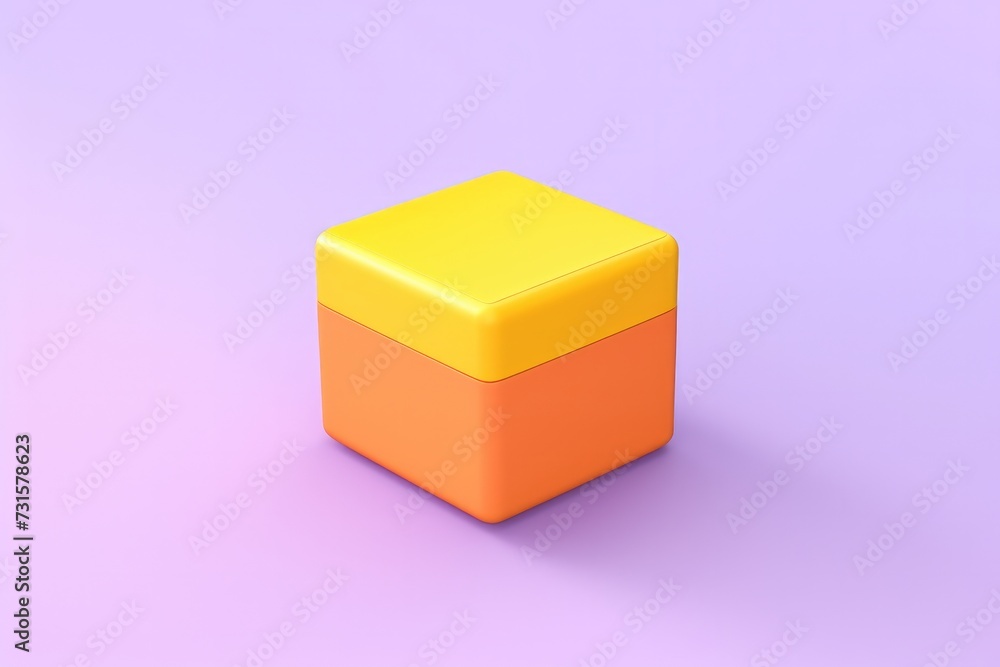 Fototapeta premium Little cardboard shipping box 3D render icon isolated on clean studio background
