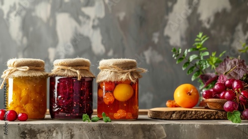Minimalist compositions accented with jars of exquisite homemade preserves