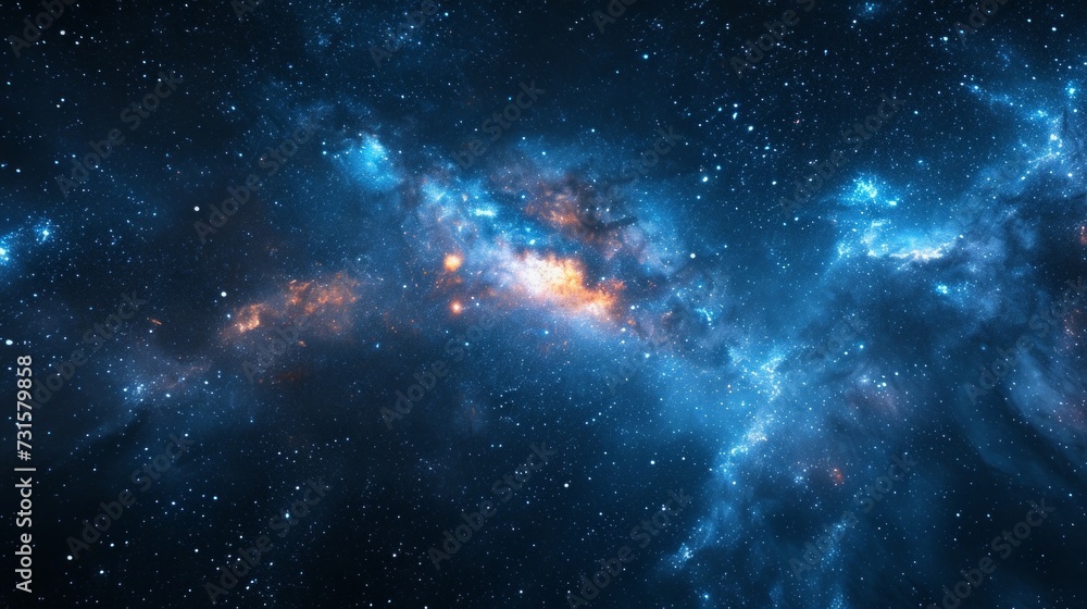 Obraz premium Sparse stars and constellations twinkle in the vastness of space