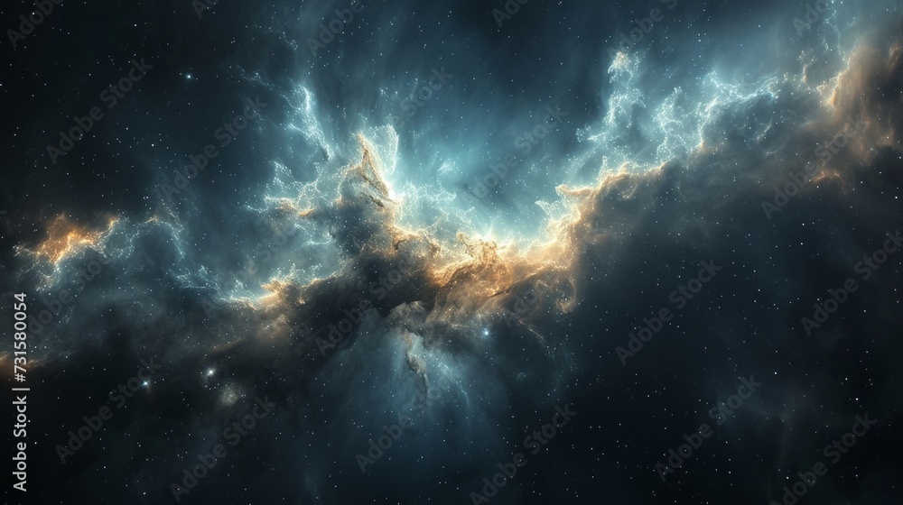 Soft wisps of gas and dust drift peacefully in the cosmic void Soft wisps of gas and dust drift peacefully in the cosmic void