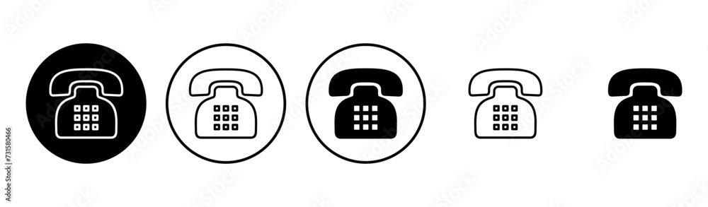 Telephone icon set. phone icon vector. Telephone icon set. phone icon vector.