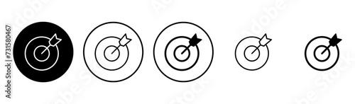 Target icon set. goal icon vector. target marketing icon vector