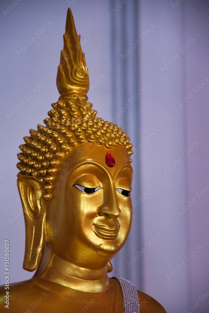 Buddhist Tempel in Laos Vientiane. Head of Buddah, Place of worship and calmness. Monk working place. Asia, House, Prayer Buddhist Tempel in Laos Vientiane. Head of Buddah, Place of worship and calmness. Monk working place. Asia, House, Prayer