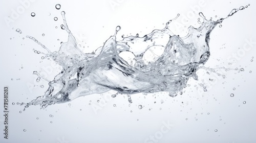 Water splash stock isolated on white background