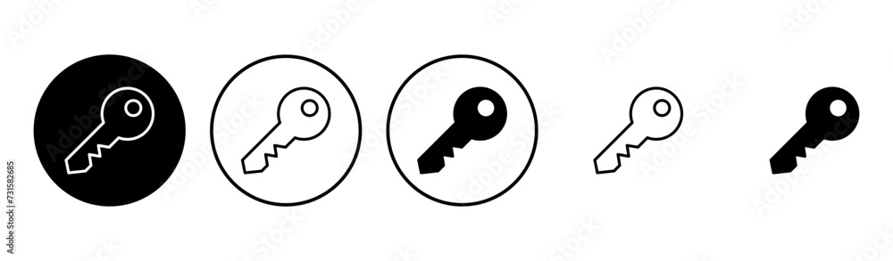 Key icon set. Key vector icon. Key symbol Key icon set. Key vector icon. Key symbol