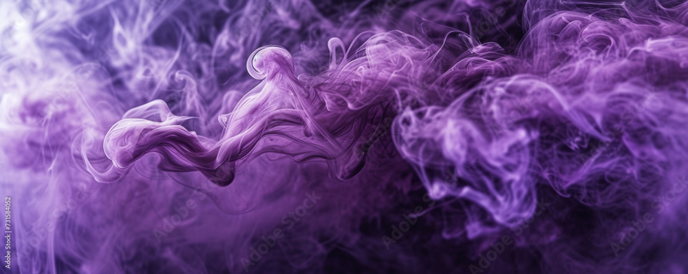 Purple Smoke on Black Background
