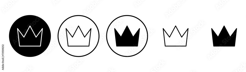 Crown icon set. crown vector icon Crown icon set. crown vector icon