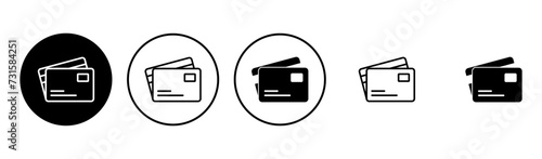Credit card icon set. Credit card payment icon vector photo