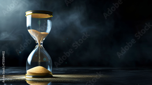 Hourglass With Sand Flowing Through It