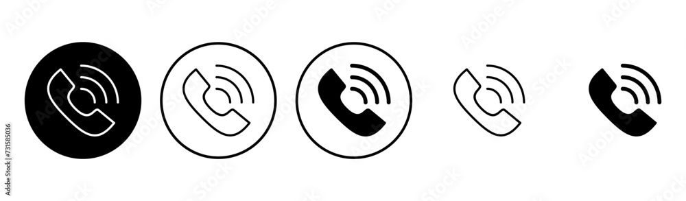 Call icon set. telephone icon vector. phone icon vector. contact us Call icon set. telephone icon vector. phone icon vector. contact us
