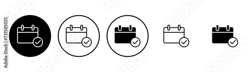 Calendar icon set. Calender symbol. calendar vector icon