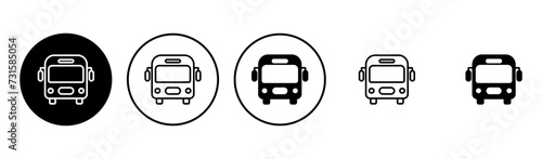 Bus icon set. bus vector icon photo