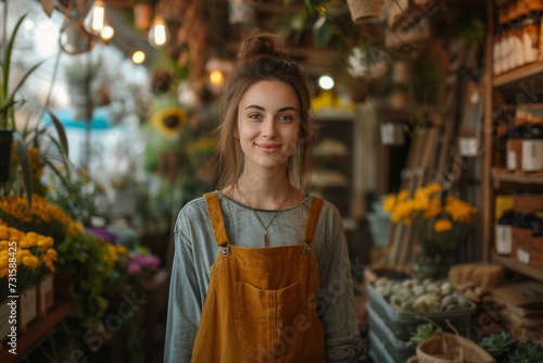 woman standing in a shop