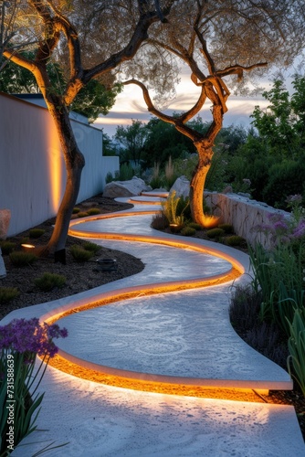 Abstract lines and curves suggest a gentle breeze, enhancing the romantic amb...