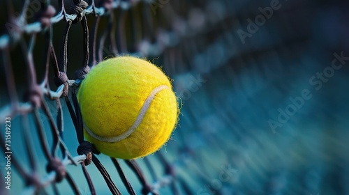 tennis ball on a net © Ghulam Nabi