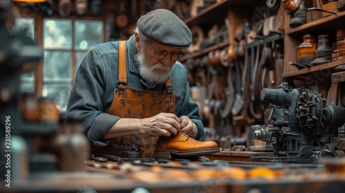 Time-Honored Skills A Portrait of an Elderly Shoemaker