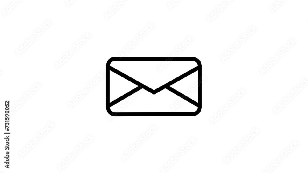 mail icon on white background mail icon on white background