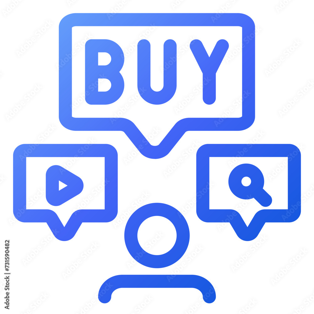 Marketing icon - gradient style Marketing icon - gradient style
