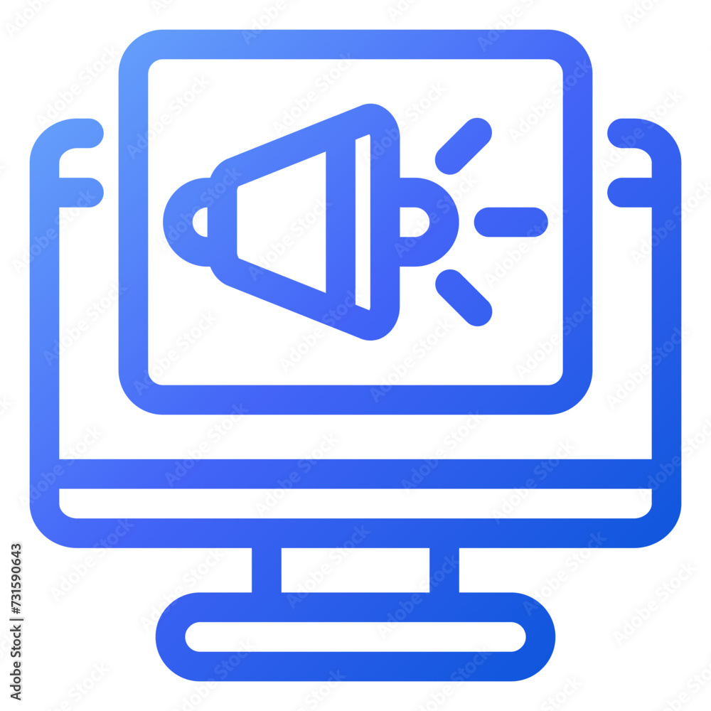 Marketing icon - gradient style Marketing icon - gradient style